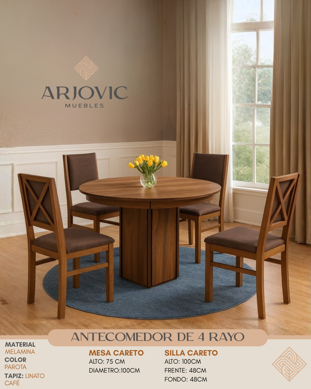 Antecomedor de 4 Rayo